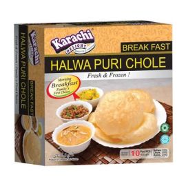 Karachi Delight Halwa Puri Chole((10puri pieces)